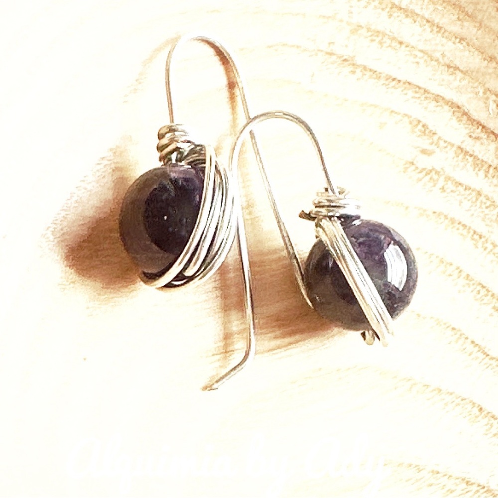 Alquimia Amethyst and Silver Drop Earrings